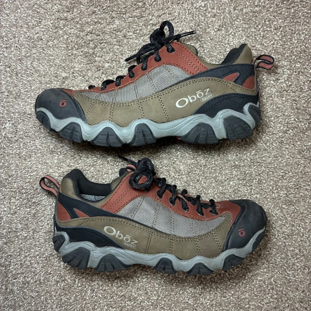Oboz Firebrand II Low B-DRY Hiking Shoes Men 9.5 Brown Waterproof Trail Outdoor